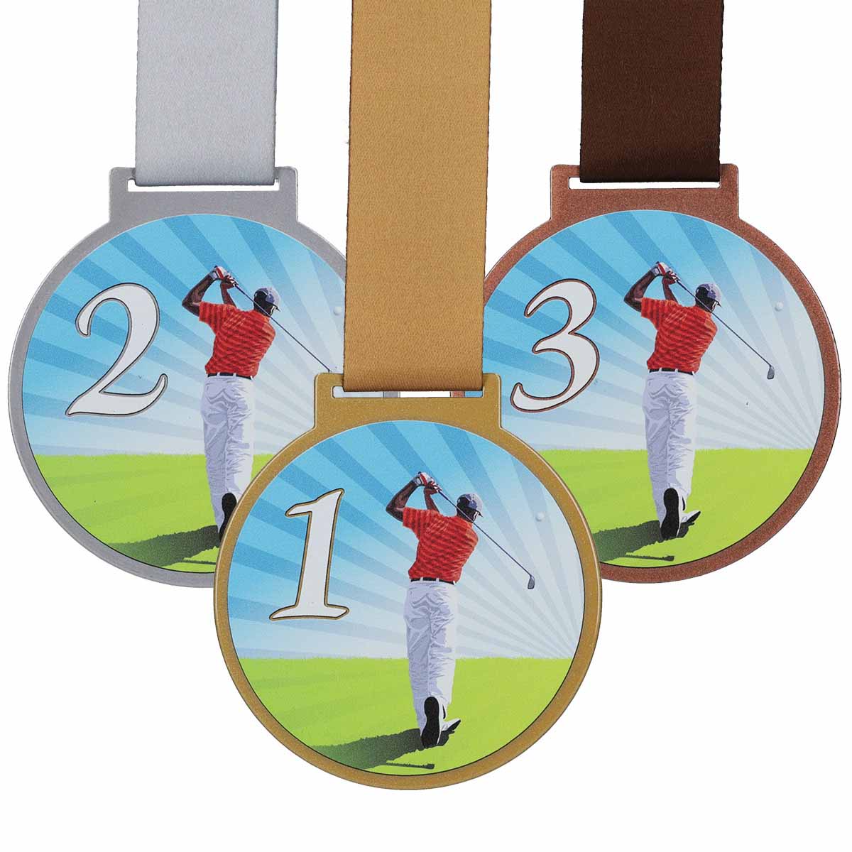 medale golfowe z miejscami 1 2 3