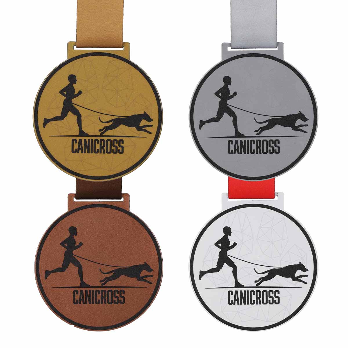 zestaw medali bieg z psem kolory