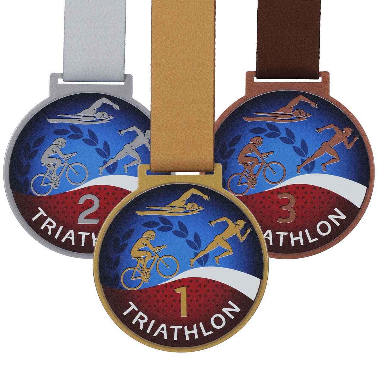 komplet medali na triathlon miejsca 123