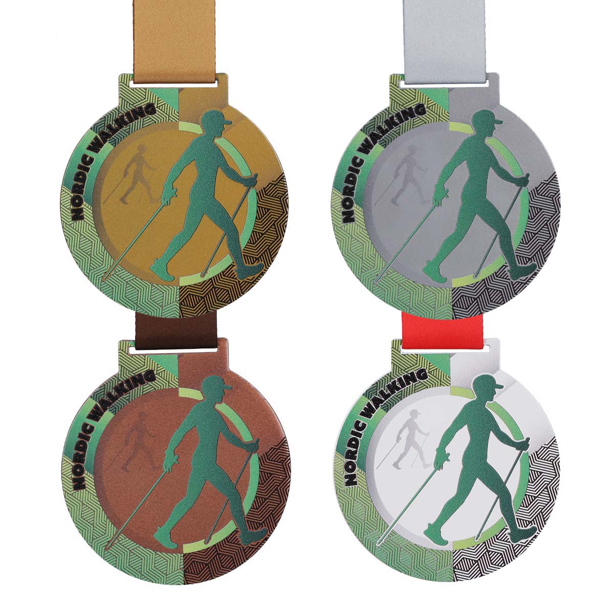 zestaw medali nordic walking kolory